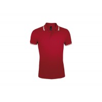 PÓLO PIQUÉ M/CURTA PASADENA MEN VERMELHO/BRANCO